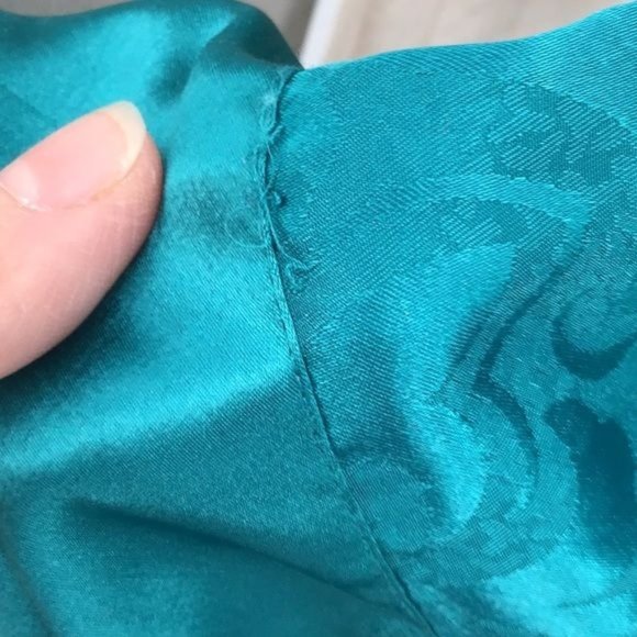 Victoria Secret Womans Gold Label Teal Robe OS Vintage - Picture 4 of 8